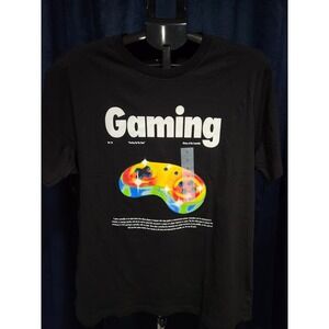 Old Navy NWT Gaming Graphic T-Shirt Large Black Controller Design Video Game Tee